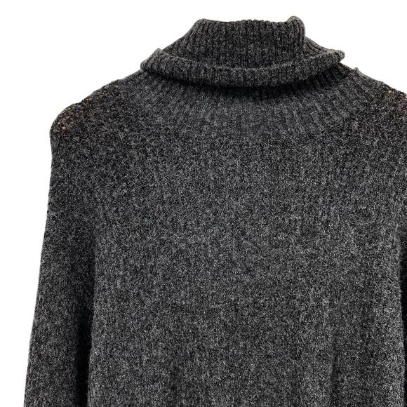 NEW ABOUND Charcoal Gray Turtleneck Sweater Size Small Soft Cozy Loungewear - Picture 2 of 7